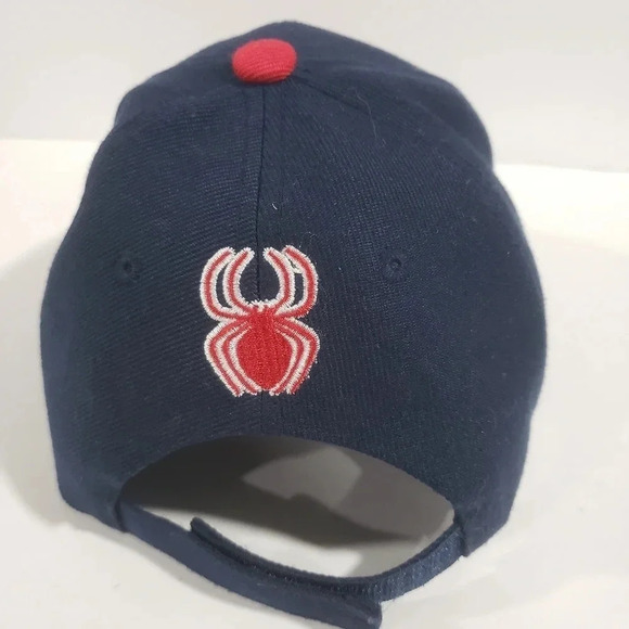 Spyder Blue/Red Velcro Back Kids/Youth Ball Cap. - Picture 3 of 5